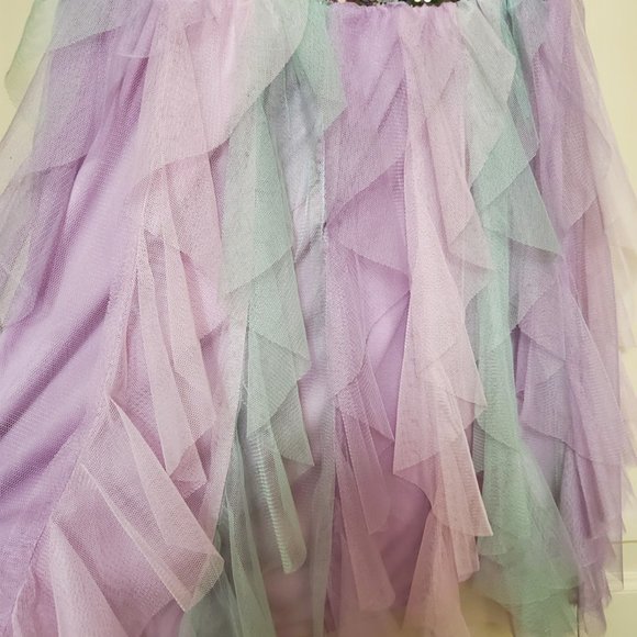 love, jayne 12 dress Sequins, Ruffles Rhinestone Multicolor New w/o Tag - Picture 5 of 6